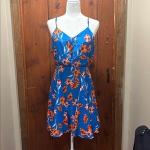 Spaghetti Blue Medium Dress
